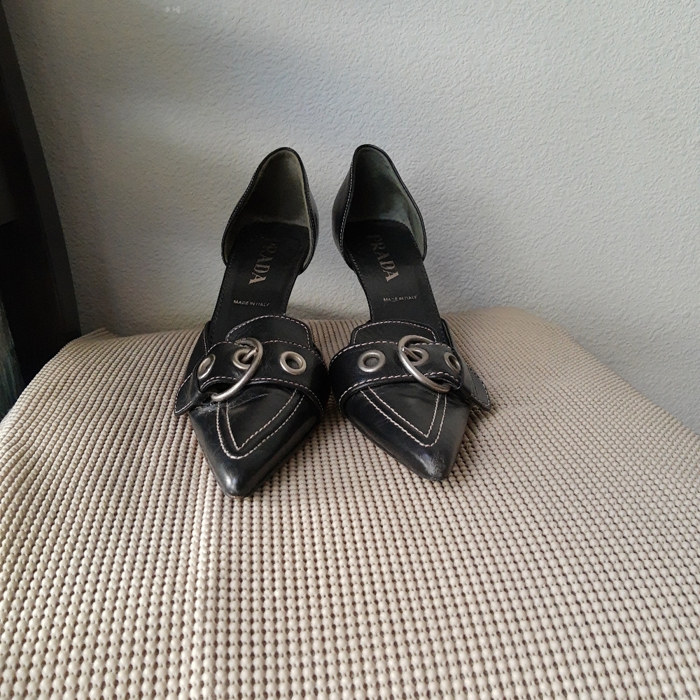 Prada Black Leather Shoes - Picture 2 of 8